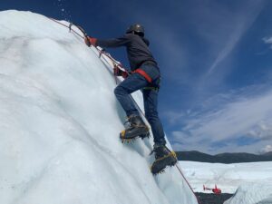 Glacier ice climbing