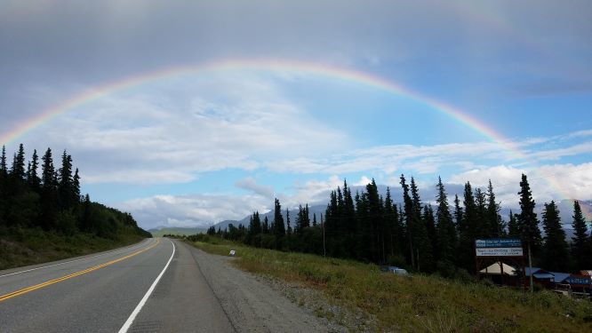 rainbow over Glenn Highway