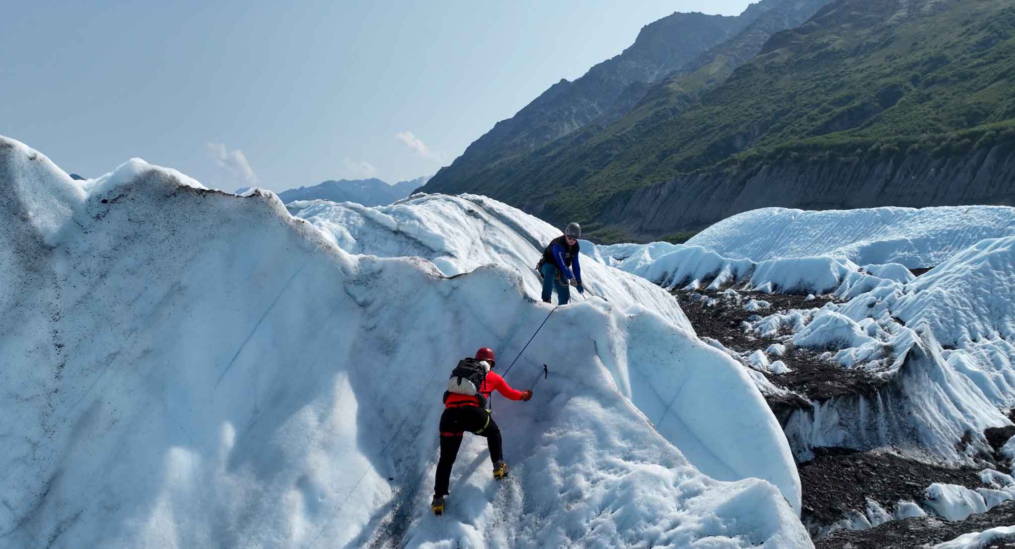 glacier guide and climber in Alaska