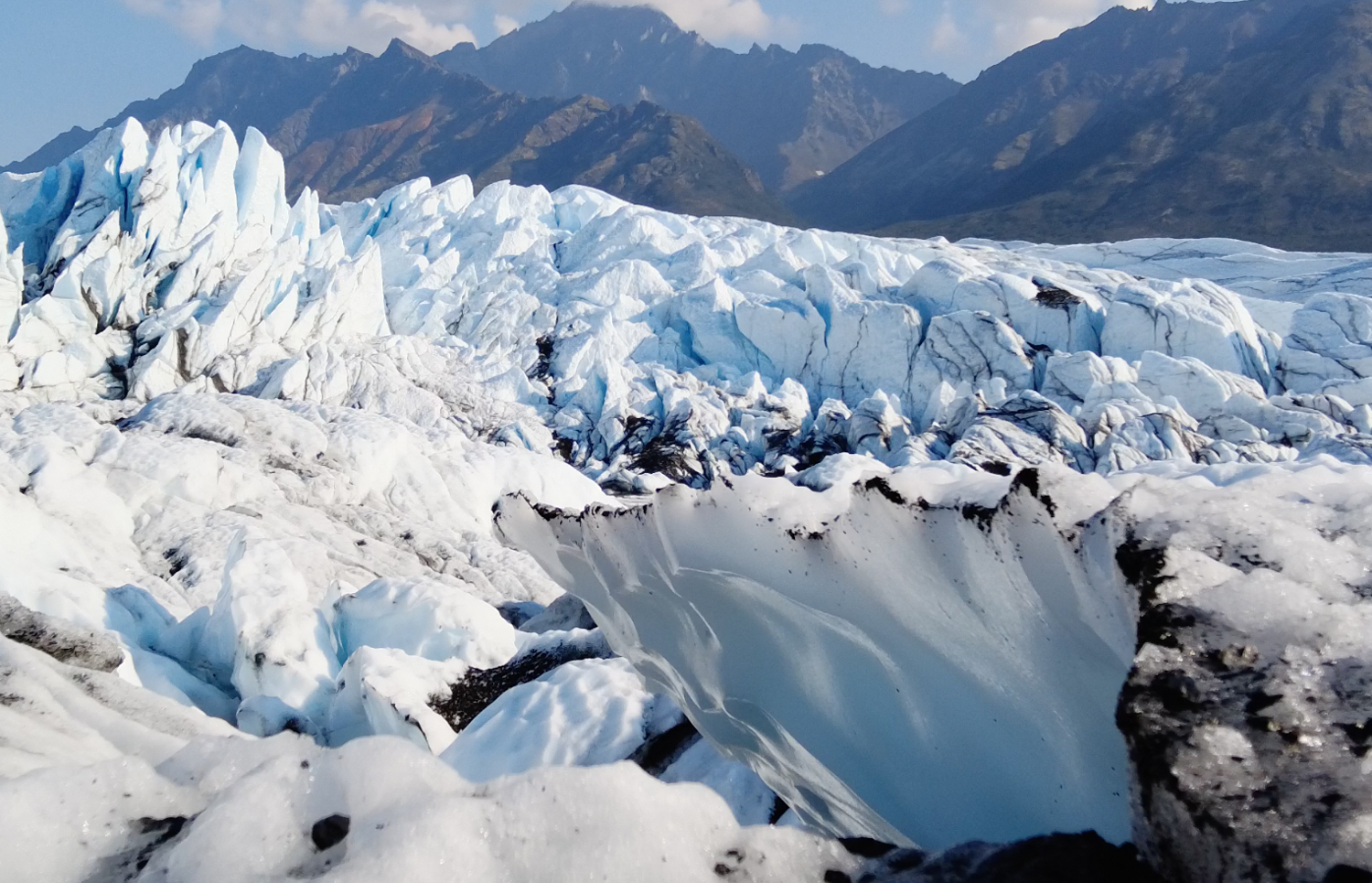 Matanuska ice fall foreground