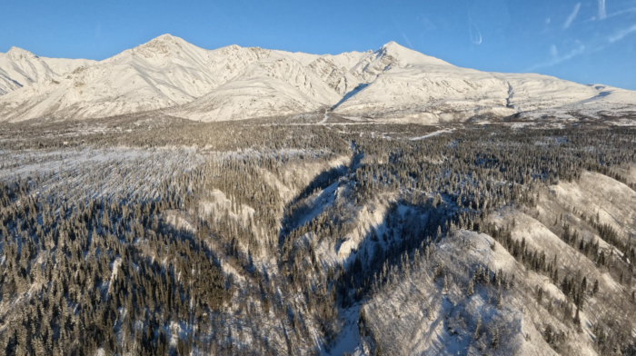 bright sunny day on Chugach Mountains