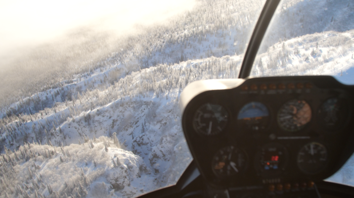 sun shining over Mat-Su Valley in wintertime